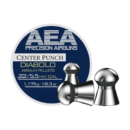 AEA Center Punch .22 caliber diabolo pellets, 18.3 grain