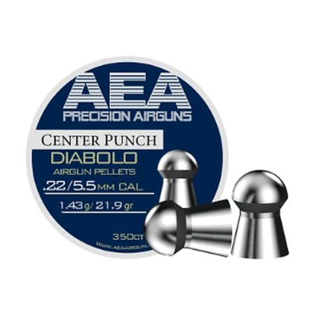 AEA Center Punch .22 caliber diabolo pellets, 21.9 grain, 350 count