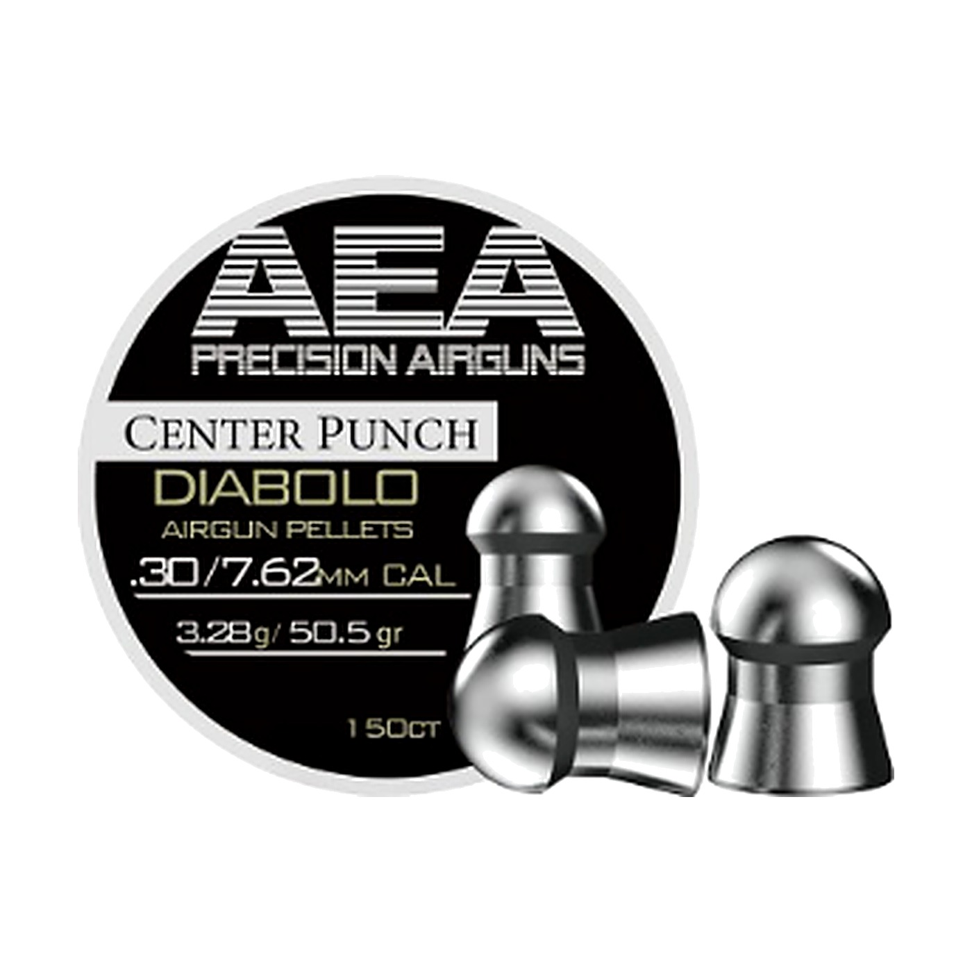 AEA Center Punch .30 caliber diabolo pellets, 50.5 grain, 150 count