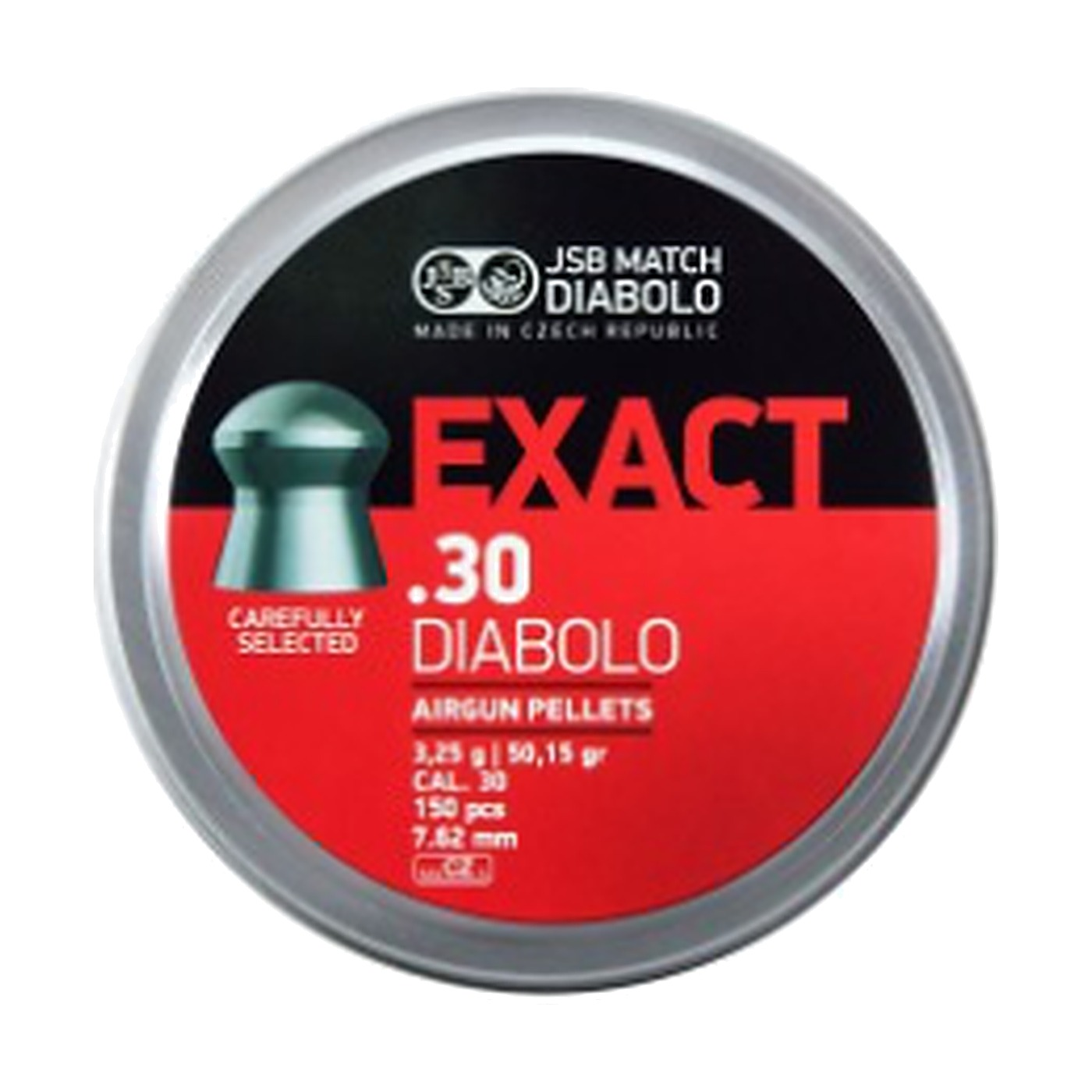 JSB Exact .30 caliber diabolo pellets, 50.15 grain, 150 count
