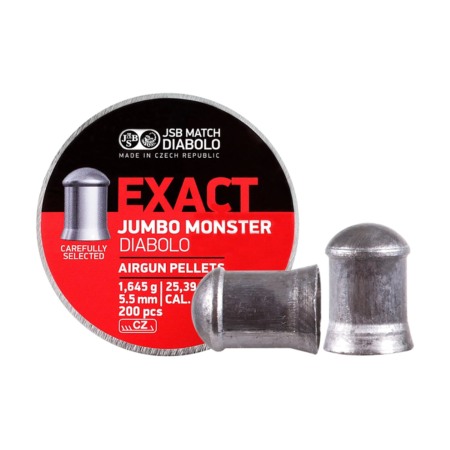JSB Exact Jumbo Monster .22 caliber diabolo pellets, 25.39 grain, 200 count