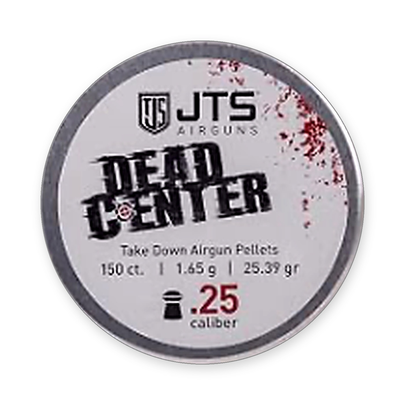 JTS Dead Center .25 caliber pellets, 25.39 grain, 150 count