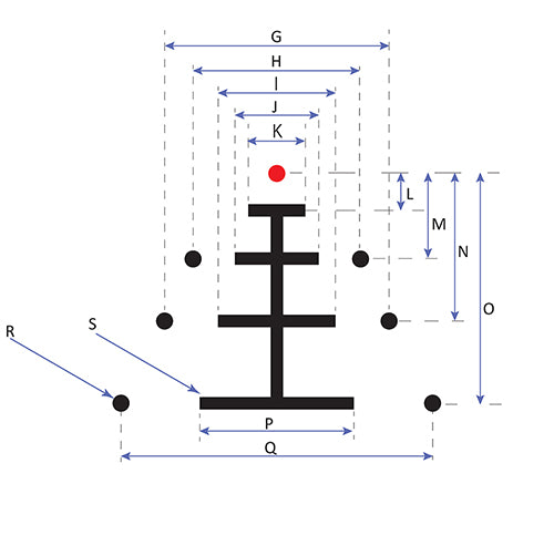 Sightron AR1 reticle center, measurement labels