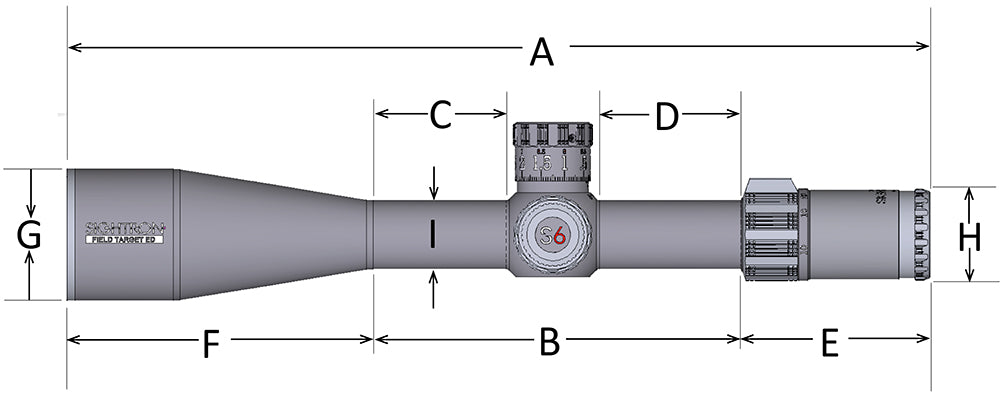 Sightron S6 10-60x56 ED FT dimensions drawing