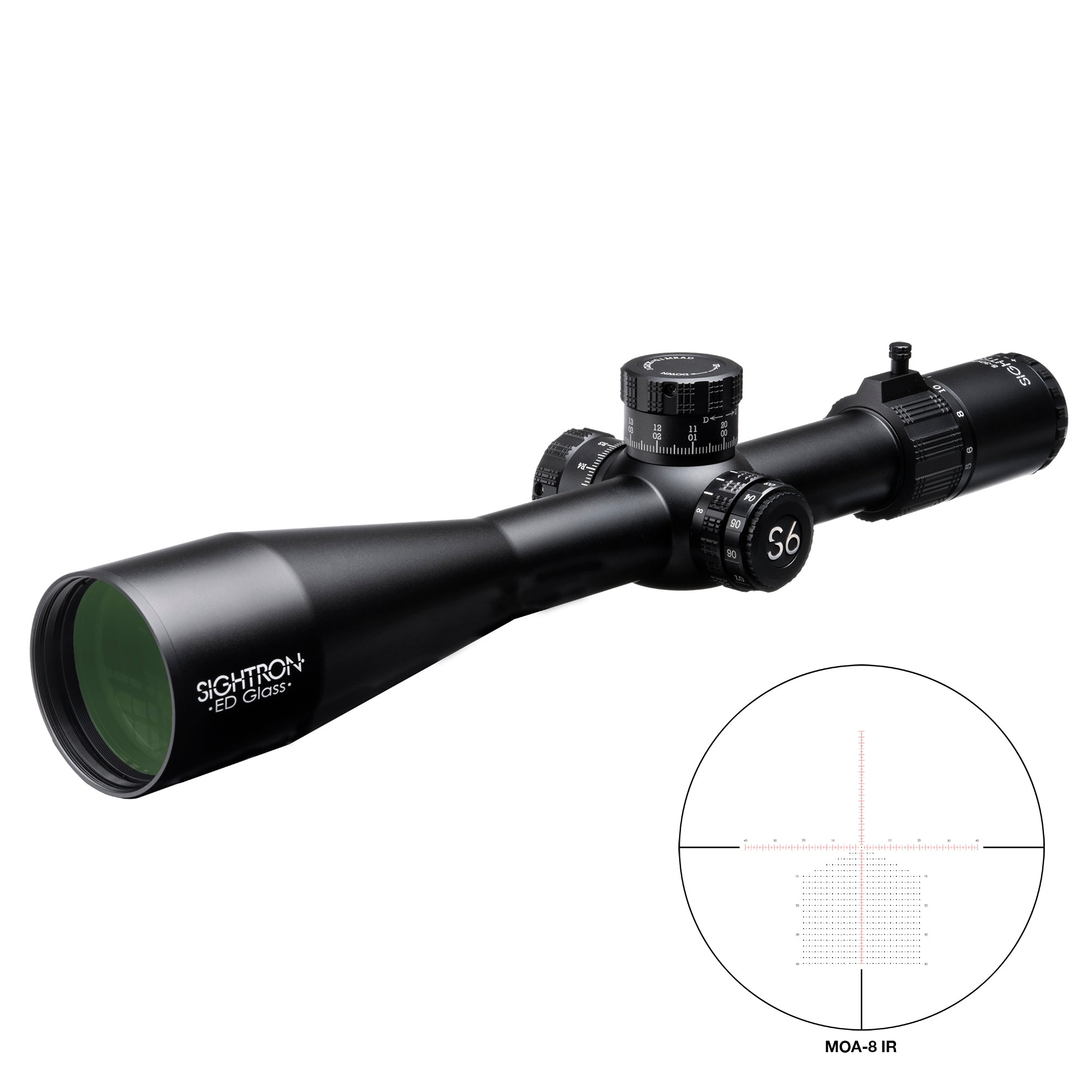 Sightron S6 5-30×56 ED FFP, MOA-8 reticle Sightron S6 5-30x56 ED FFP, MOA-8 reticle