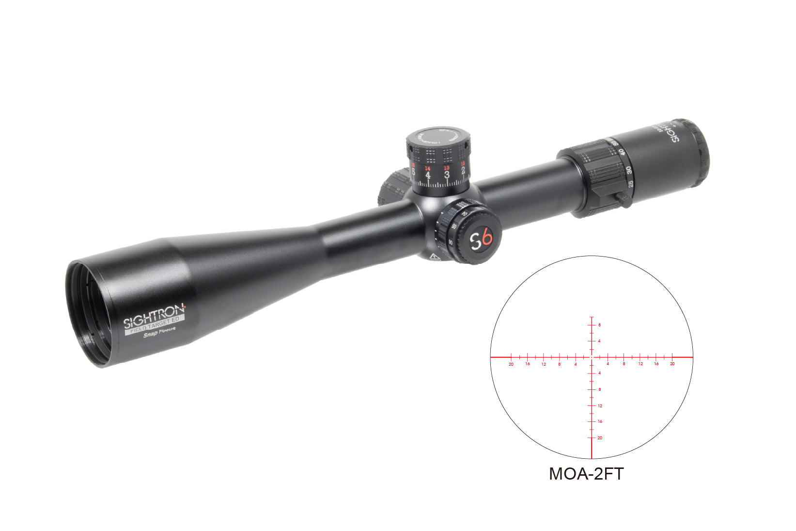 Sightron S6 Snap Focus, MOA-2FT reticle Sightron S6 Snap Focus, MOA-2FT reticle
