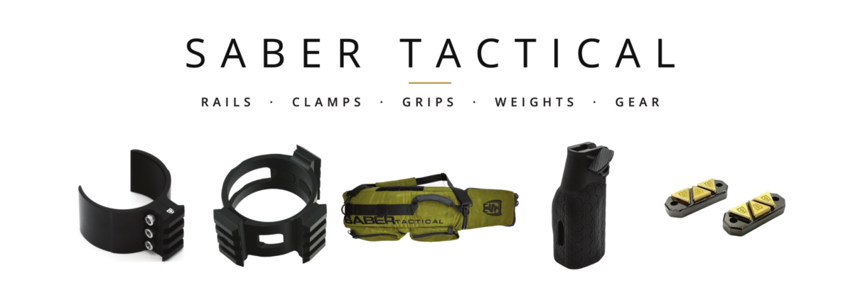 skout-saber-tactical-category-banner Saber Tactical rails, clamps, grips, weights and gear at SKOUT Airguns